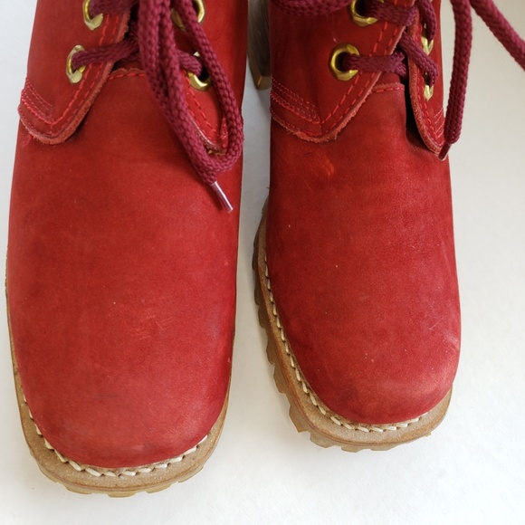 Durango Red Suede Chukka Heeled Lace Up Square To… - Picture 2 of 8